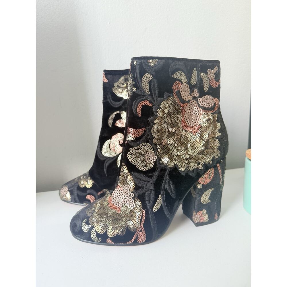 Aldo Sequin Embellished Ankle Boots Size 6.5 - Picture 3 of 9